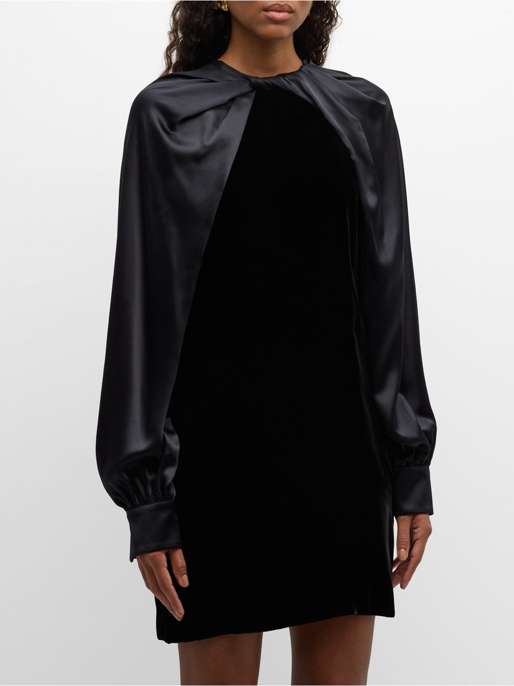 MaxMara ZARELIA Dress. Silk, Velvet Torchon Mini Dress.